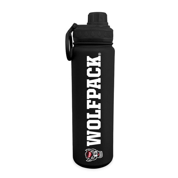 24OZ. STAINLESS SPORT BOTTLE BLK WH